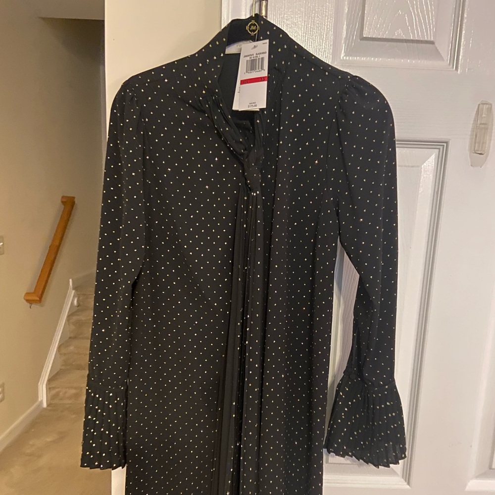 Michael Kors Black Dress with Gold glitter dots